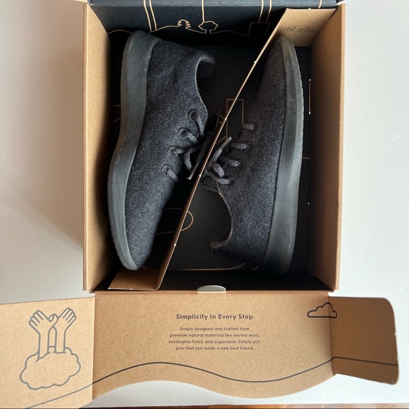 Allbirds Mens’s Wool Runners - Natural Black - Picture 12 of 13